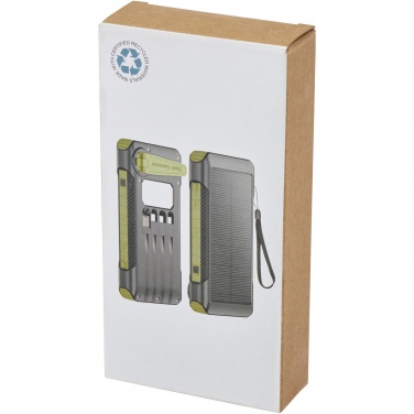 Logotrade Werbeartikel das Foto: Soldy 10.000 mAh Solardynamo-Powerbank aus recyceltem GRS Kunststoff 