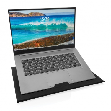 Logotrade Firmengeschenke das Foto: Impact AWARE RPET faltbare Desk-Organizer mit Laptop-Ständer