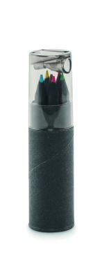Logotrade Werbegeschenke das Foto: Buntstifte-Set mit Anspitzer