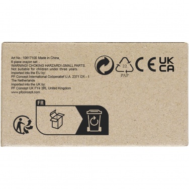 Logotrade business gift image of: Ayo 6-piece coloured crayon set