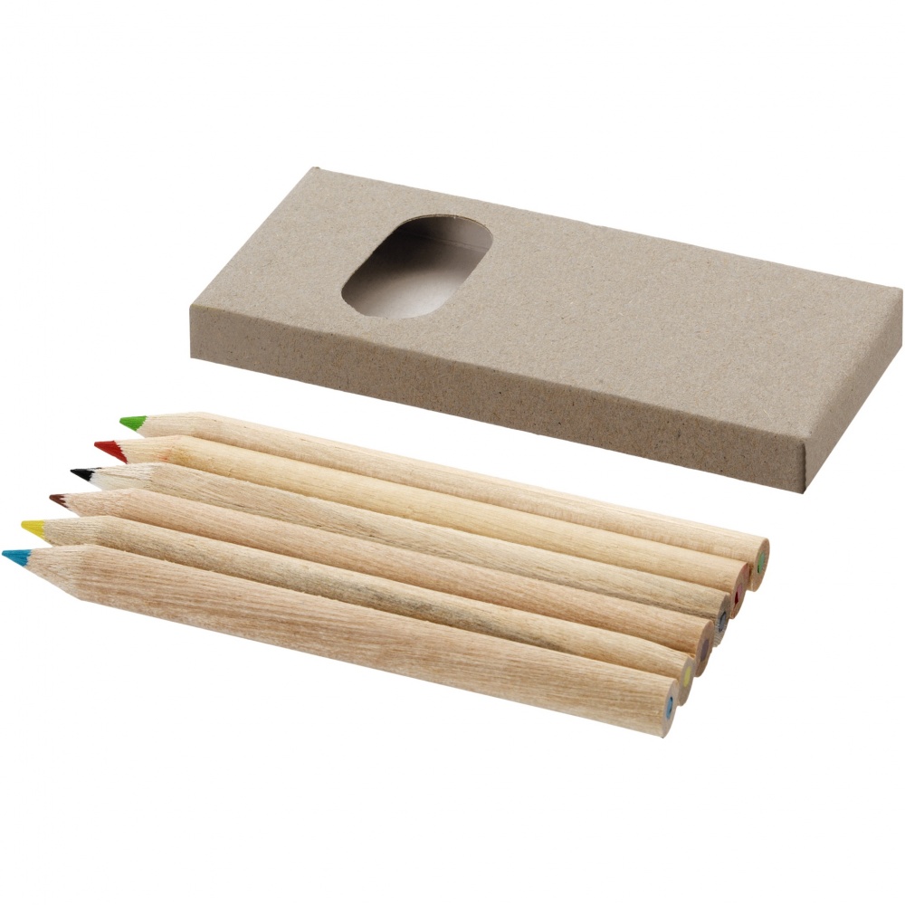 Logo trade promotional giveaway photo of: Ayola 6-piece coloured pencil set