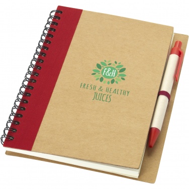 Logo trade promotional merchandise picture of: Priestly recycled notebook with pen