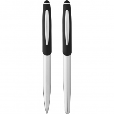 Logo trade corporate gifts picture of: Geneva stylus ballpoint pen and rollerball pen set