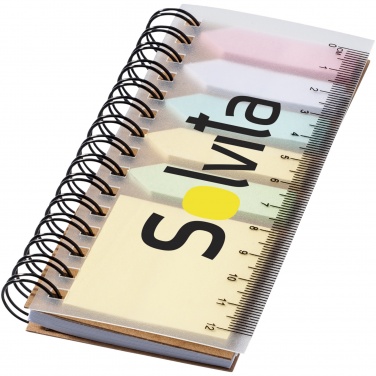 Logo trade advertising product photo of: Spinner spiral notebook with coloured sticky notes