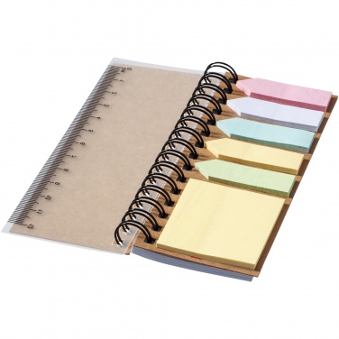 Logotrade corporate gift image of: Spinner spiral notebook with coloured sticky notes