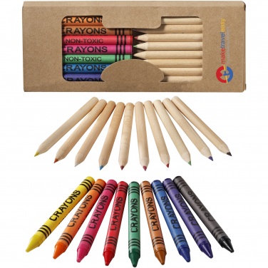 Logotrade promotional item picture of: Lucky 19-piece coloured pencil and crayon set