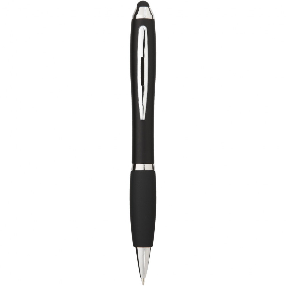Logotrade promotional merchandise picture of: Nash coloured stylus ballpoint pen with black grip