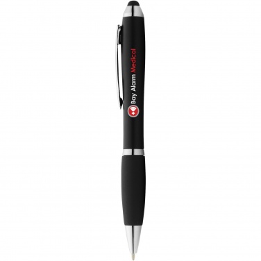 Logotrade business gift image of: Nash coloured stylus ballpoint pen with black grip