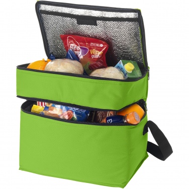 Logo trade promotional giveaways image of: Oslo 2-zippered compartments cooler bag 13L