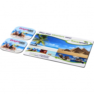 Logotrade corporate gift picture of: Brite-Mat® mouse mat and coaster set combo 3