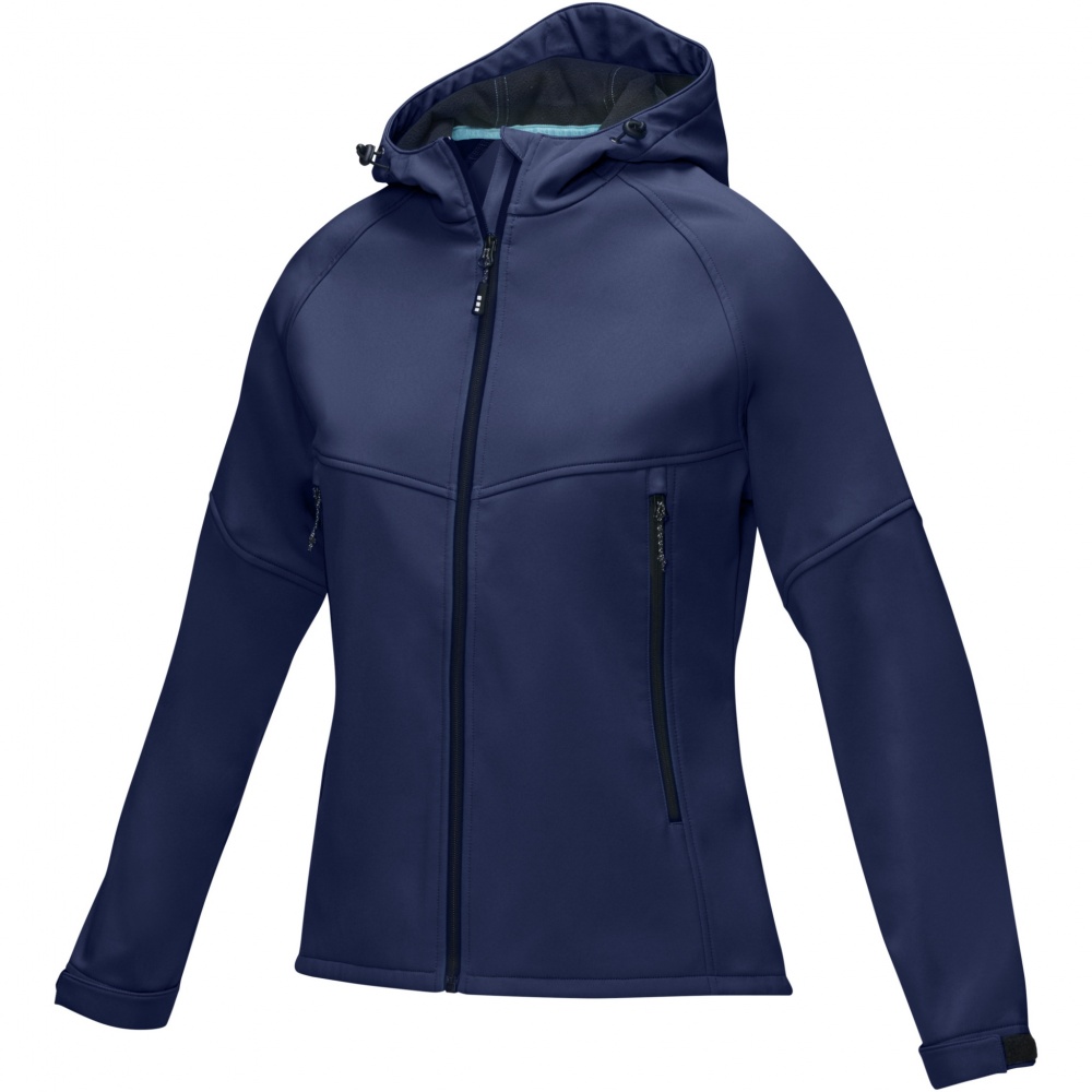 Logo trade corporate gifts picture of: Coltan women’s GRS recycled softshell jacket
