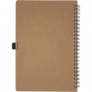 Logotrade business gift image of: Cobble A5 wire-o recycled cardboard notebook with stone paper
