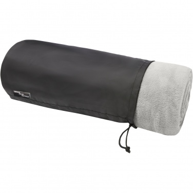 Logo trade promotional giveaways image of: Lily GRS certified RPET coral fleece blanket