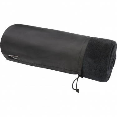 Logo trade promotional products image of: Lily GRS certified RPET coral fleece blanket