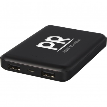 Logo trade corporate gifts image of: Gleam 5000 mAh ultra slim light-up power bank