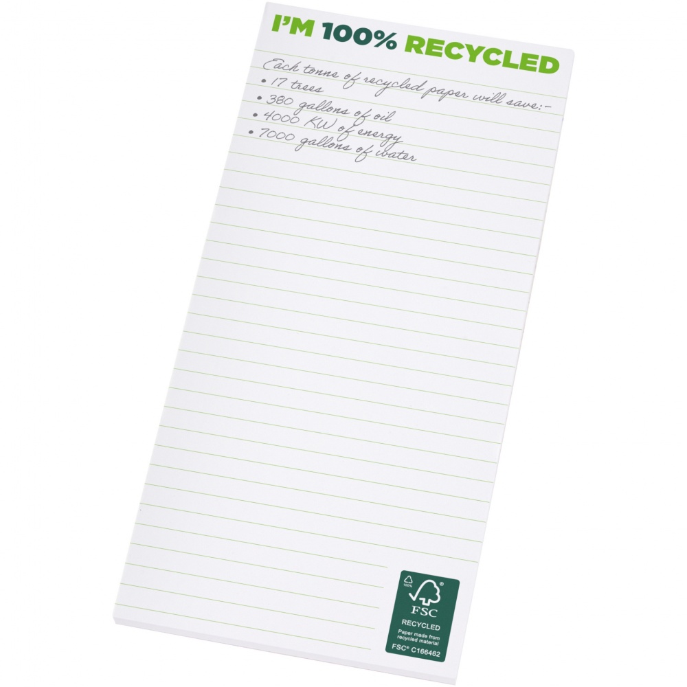 Logo trade promotional products picture of: Desk-Mate® 1/3 A4 recycled notepad