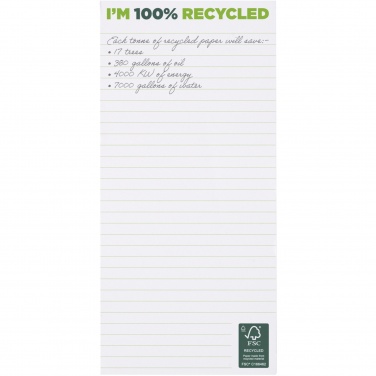 Logo trade business gift photo of: Desk-Mate® 1/3 A4 recycled notepad