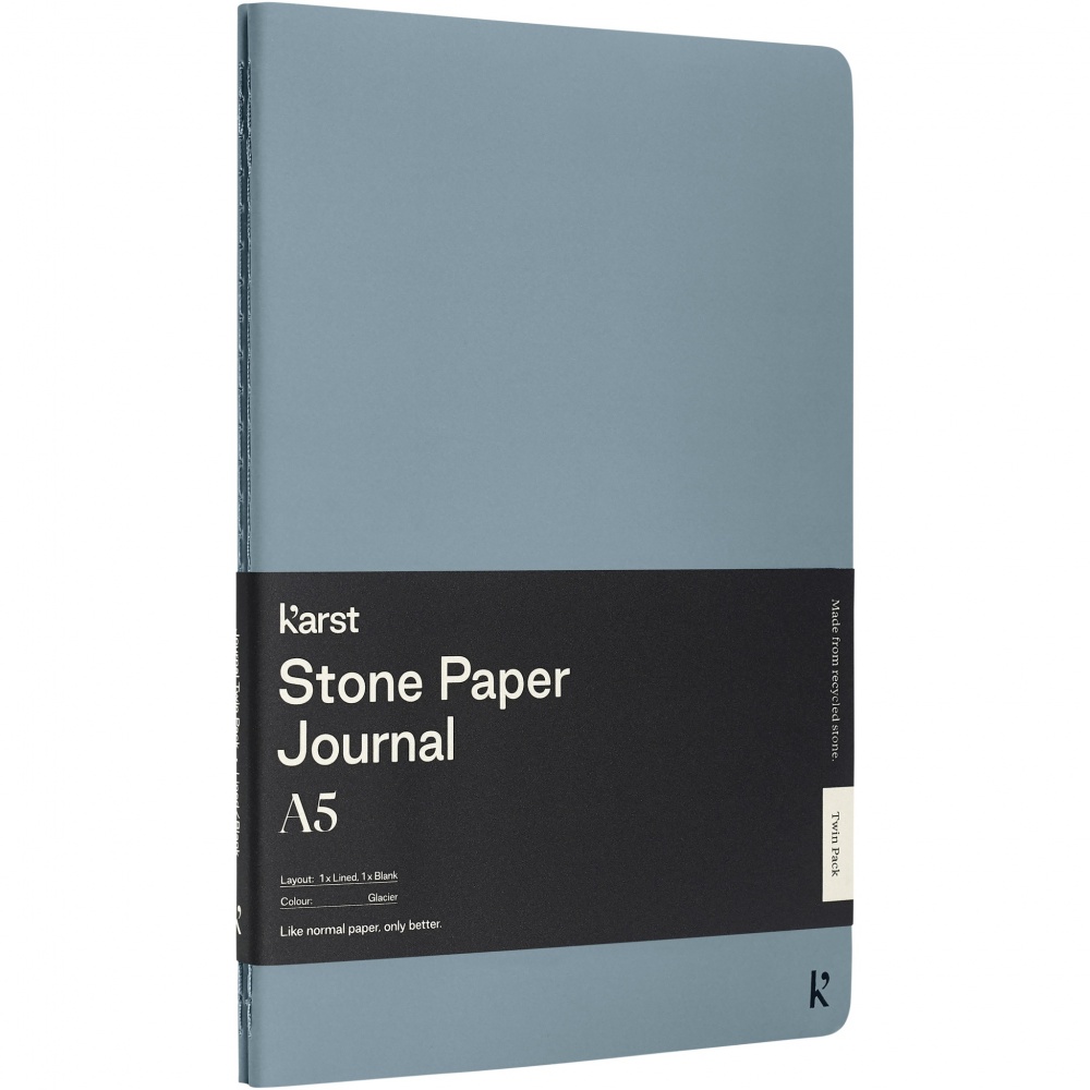 Logo trade promotional gifts picture of: Karst® A5 stone paper journal twin pack