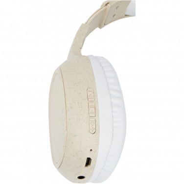 Logotrade advertising product image of: Riff wheat straw Bluetooth® headphones with microphone