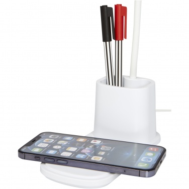 Logo trade corporate gifts picture of: Bright desk lamp and organizer with wireless charger