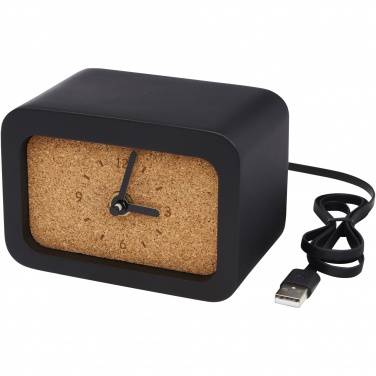 Logo trade promotional products image of: Momento wireless limestone charging desk clock