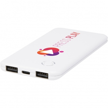 Logo trade business gifts image of: Slender 4000 mAh slim dual power bank