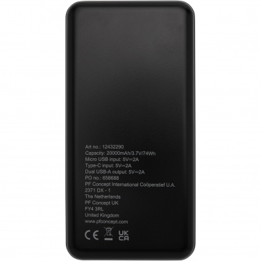 Logotrade advertising product image of: Loop 20.000 mAh recycled plastic power bank 