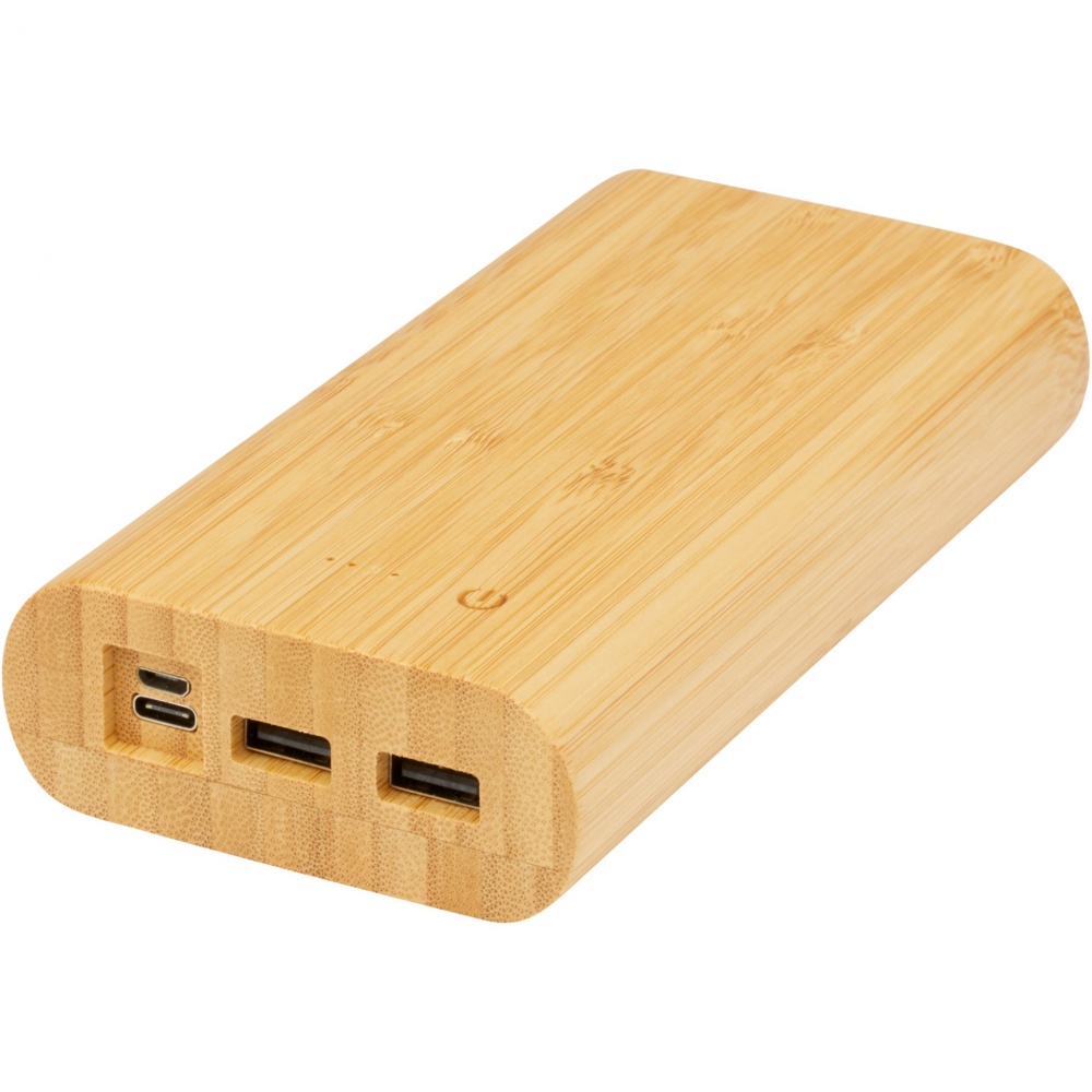 Logo trade promotional merchandise image of: Tulda 20.000 mAh bamboo power bank