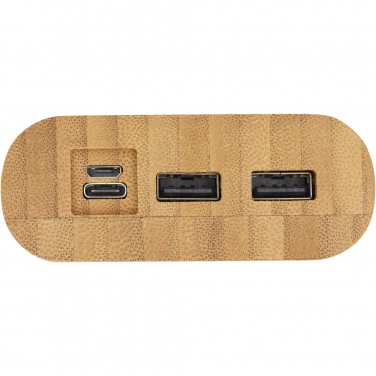 Logo trade advertising products image of: Tulda 20.000 mAh bamboo power bank