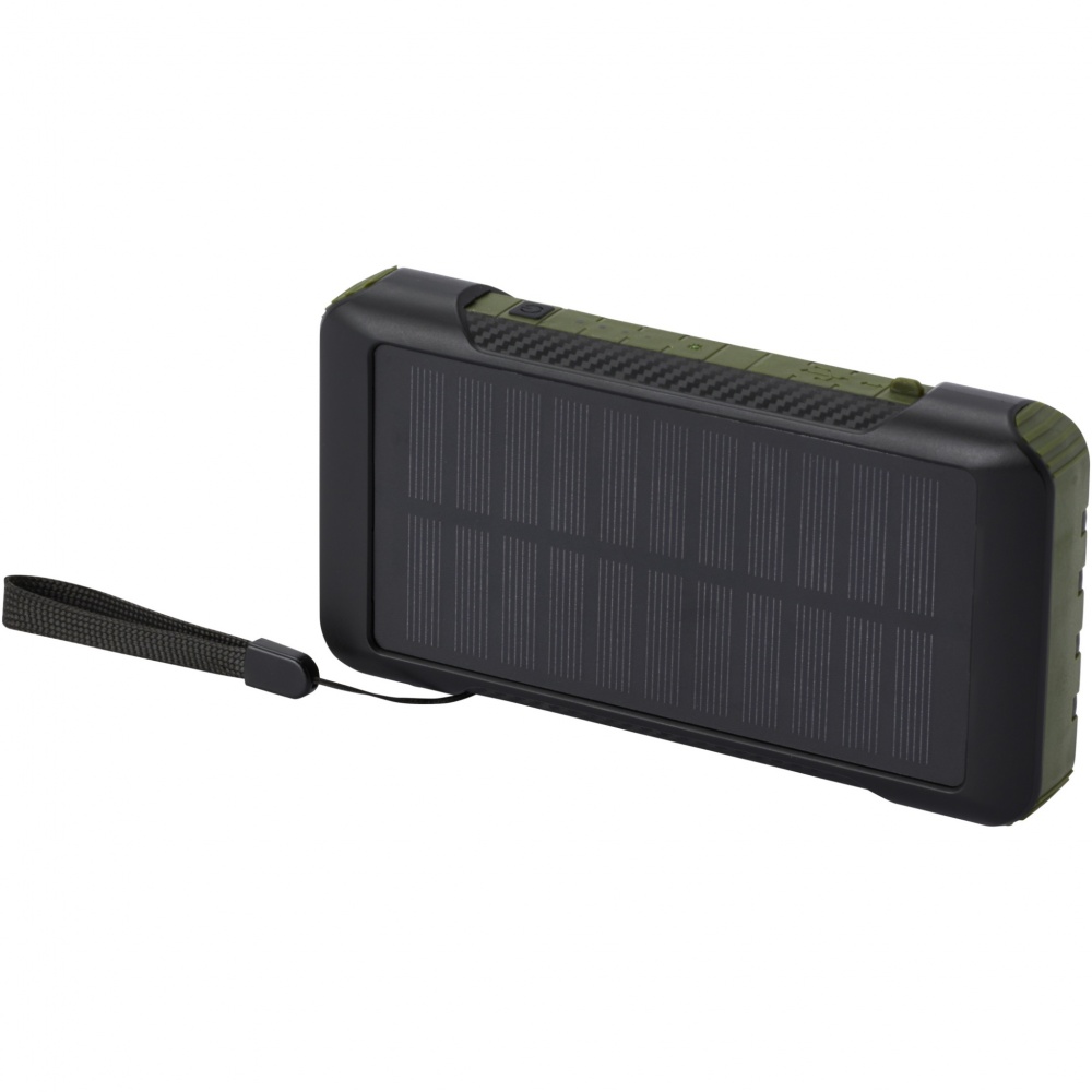 Logotrade promotional merchandise image of: Soldy 10.000 mAh RCS recycled plastic solar dynamo power bank 