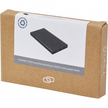 Logo trade promotional giveaway photo of: Connect 5000 mAh recycled aluminium power bank
