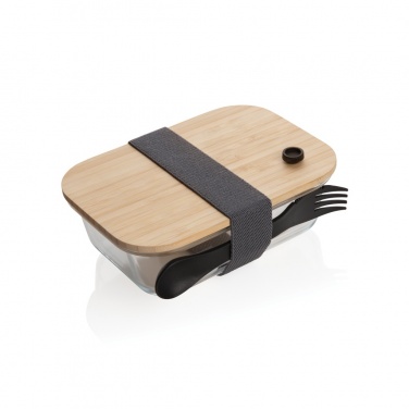 Logo trade promotional items picture of: Glass lunchbox with bamboo lid