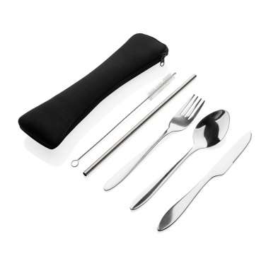 Logotrade advertising product image of: 4 PCS stainless steel re-usable cutlery set
