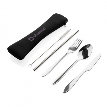 Logo trade promotional product photo of: 4 PCS stainless steel re-usable cutlery set