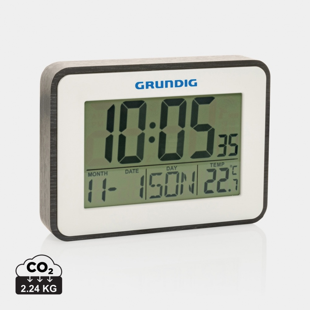Logo trade promotional giveaways image of: Grundig weatherstation alarm and calendar