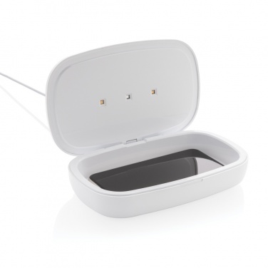 Logotrade business gift image of: UV-C steriliser box with 5W wireless charger