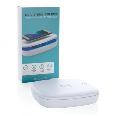 Logotrade promotional giveaway picture of: UV-C steriliser box with 5W wireless charger
