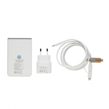 Logo trade advertising products image of: Surge RCS recyled PET 20W type C 3 pcs charging set