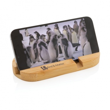 Logo trade business gift photo of: Bamboo tablet and phone holder