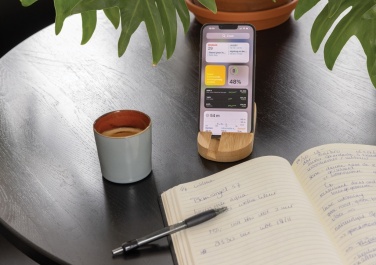 Logo trade promotional giveaway photo of: Bamboo tablet and phone holder