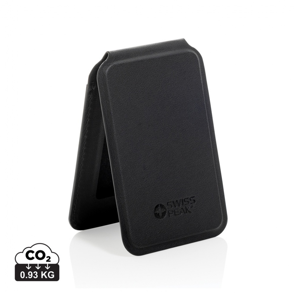Logotrade promotional merchandise picture of: Magstand RCS recycled PU magnetic phone wallet with stand
