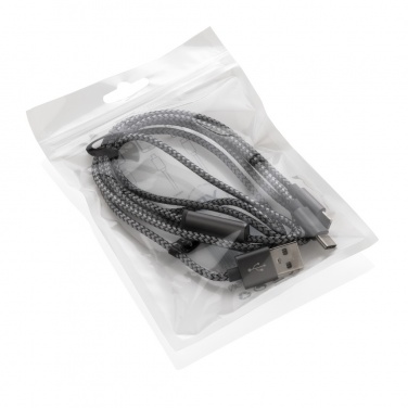 Logo trade promotional giveaways image of: 3-in-1 braided cable