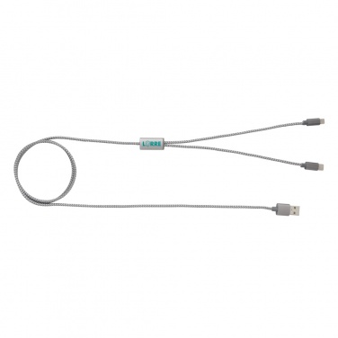 Logo trade promotional items image of: 3-in-1 braided cable