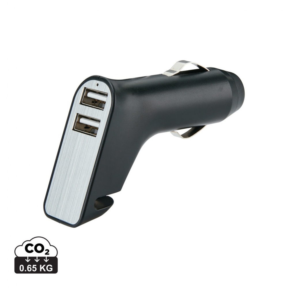 Logotrade corporate gifts photo of: Dual port car charger with belt cutter and hammer