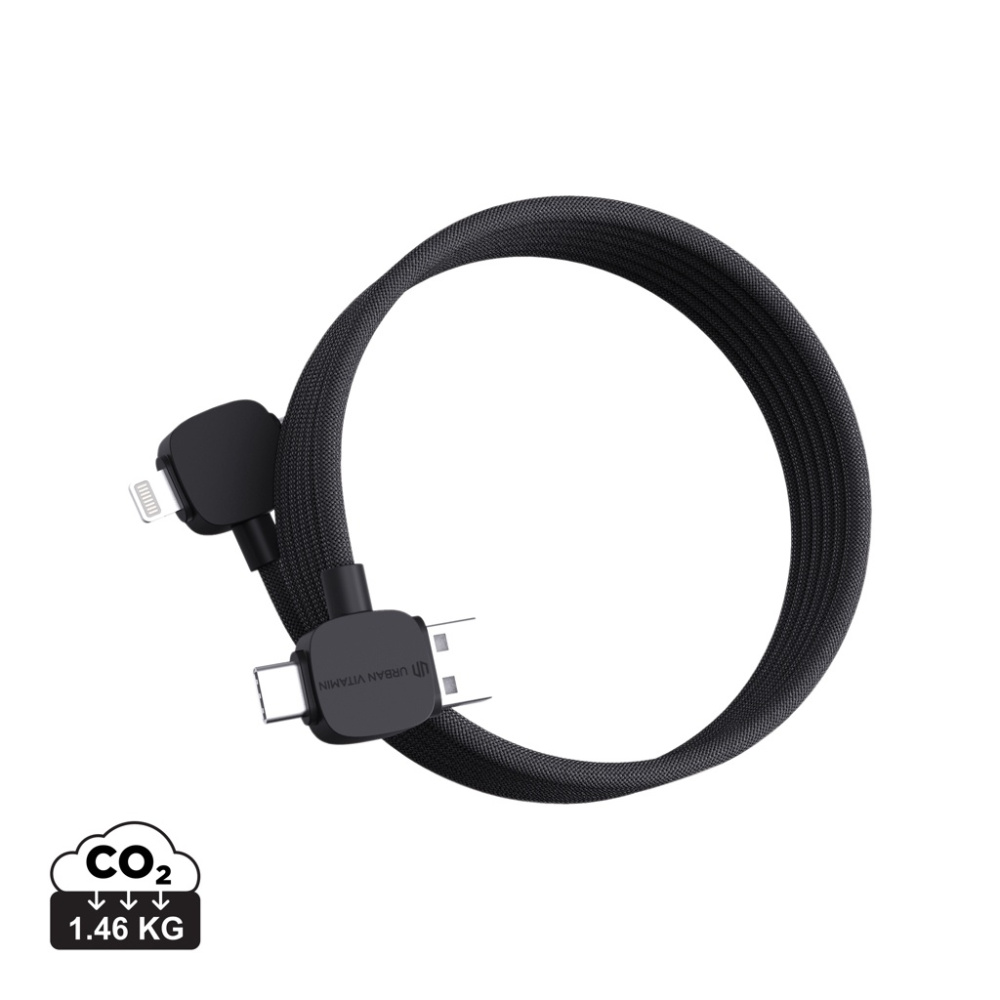 Logo trade advertising products image of: Urban Vitamin Stockton 65W RCS RTPE/RPET magnetic cable