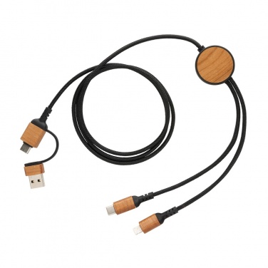 Logo trade promotional gift photo of: Ohio RCS certified recycled plastic 6-in-1 cable