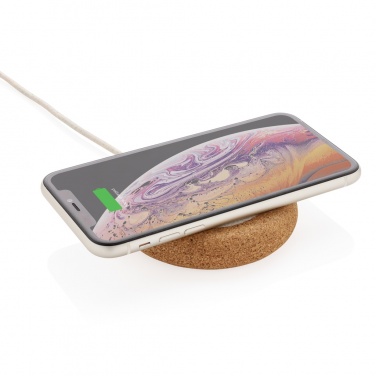 Logotrade promotional gift picture of: Cork and Wheat 5W wireless charger
