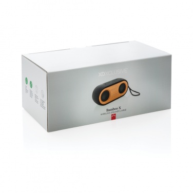 Logotrade promotional products photo of: Bamboo X double speaker