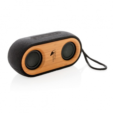 Logotrade promotional item image of: Bamboo X double speaker