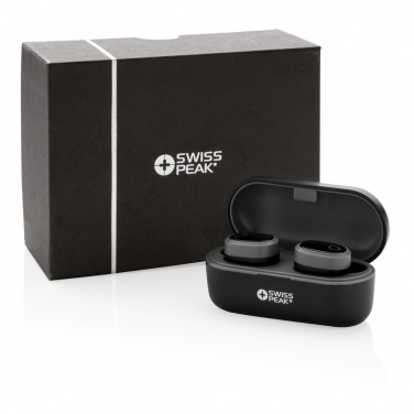 Logo trade business gifts image of: Swiss peak TWS earbuds